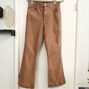 VERONICA BEARD Jeans Carson Kick Flare 
Ankle High Rise in Tan Sierra Size 30